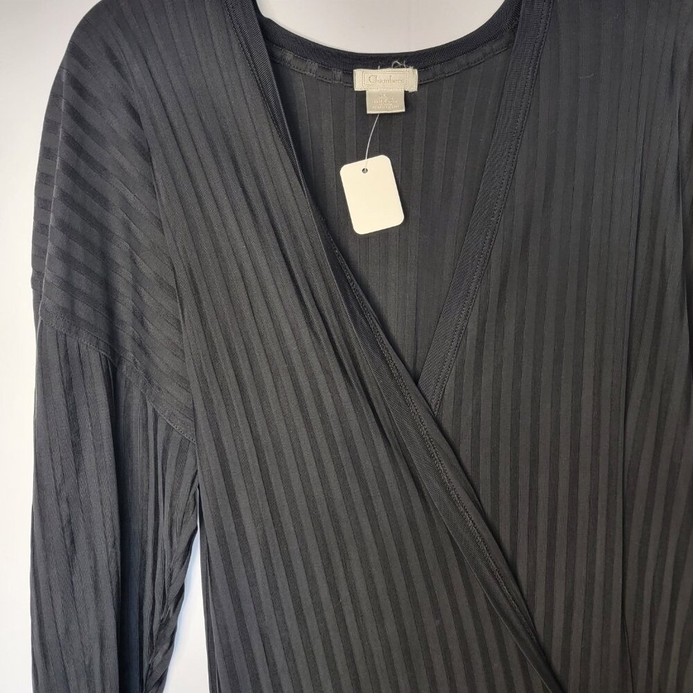 Chambers Silk Robe Black - Picture 3 of 3